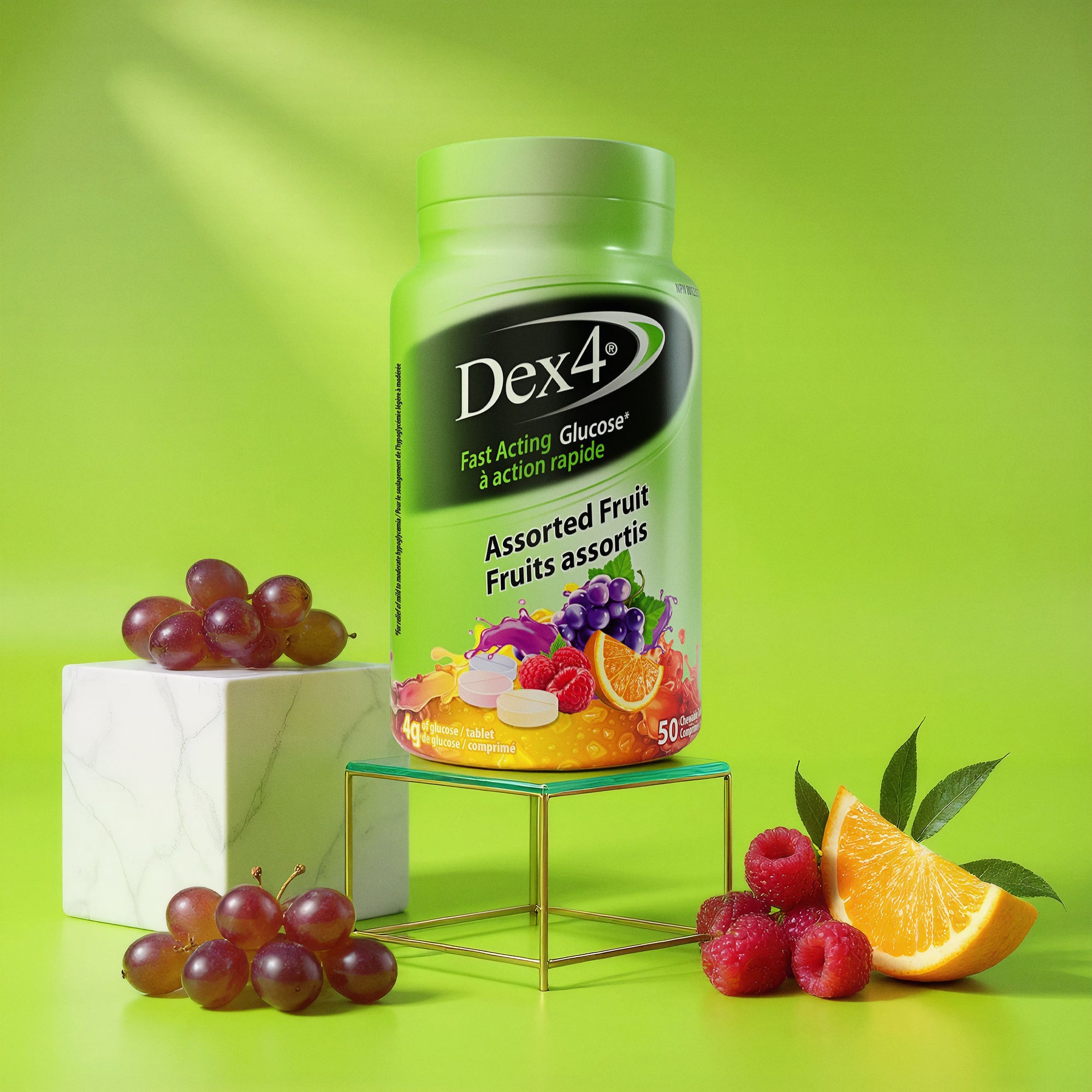 Comprimés de glucose - Bouteille de 50 comprimés