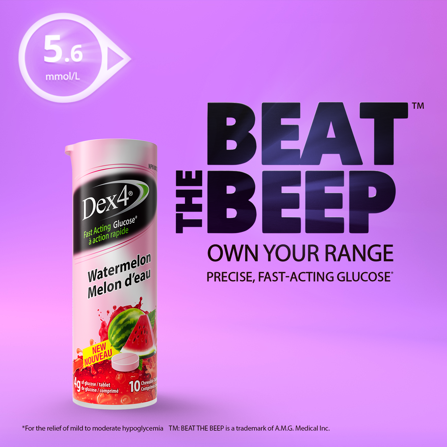 Comprimés de glucose - Tube de 10 comprimés