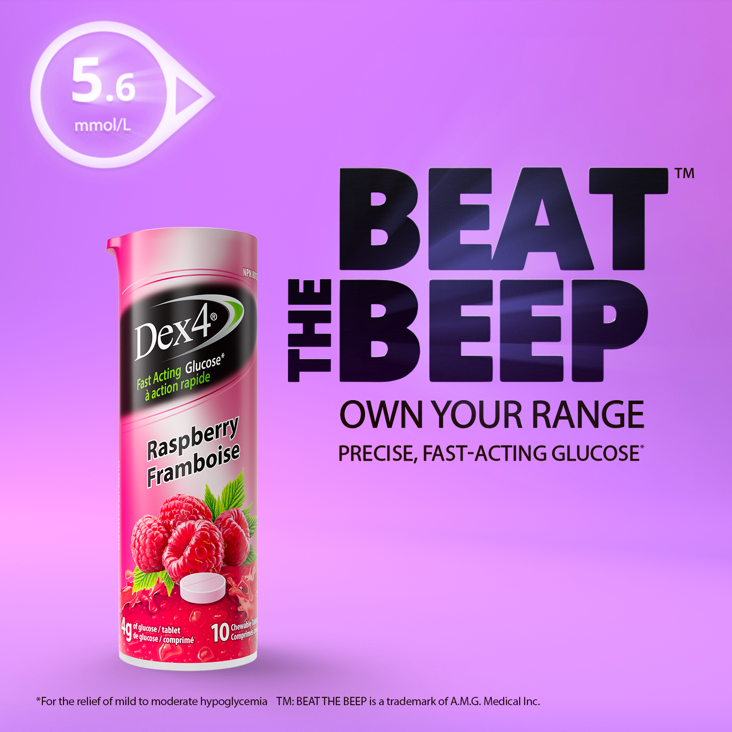 Comprimés de glucose - Tube de 10 comprimés