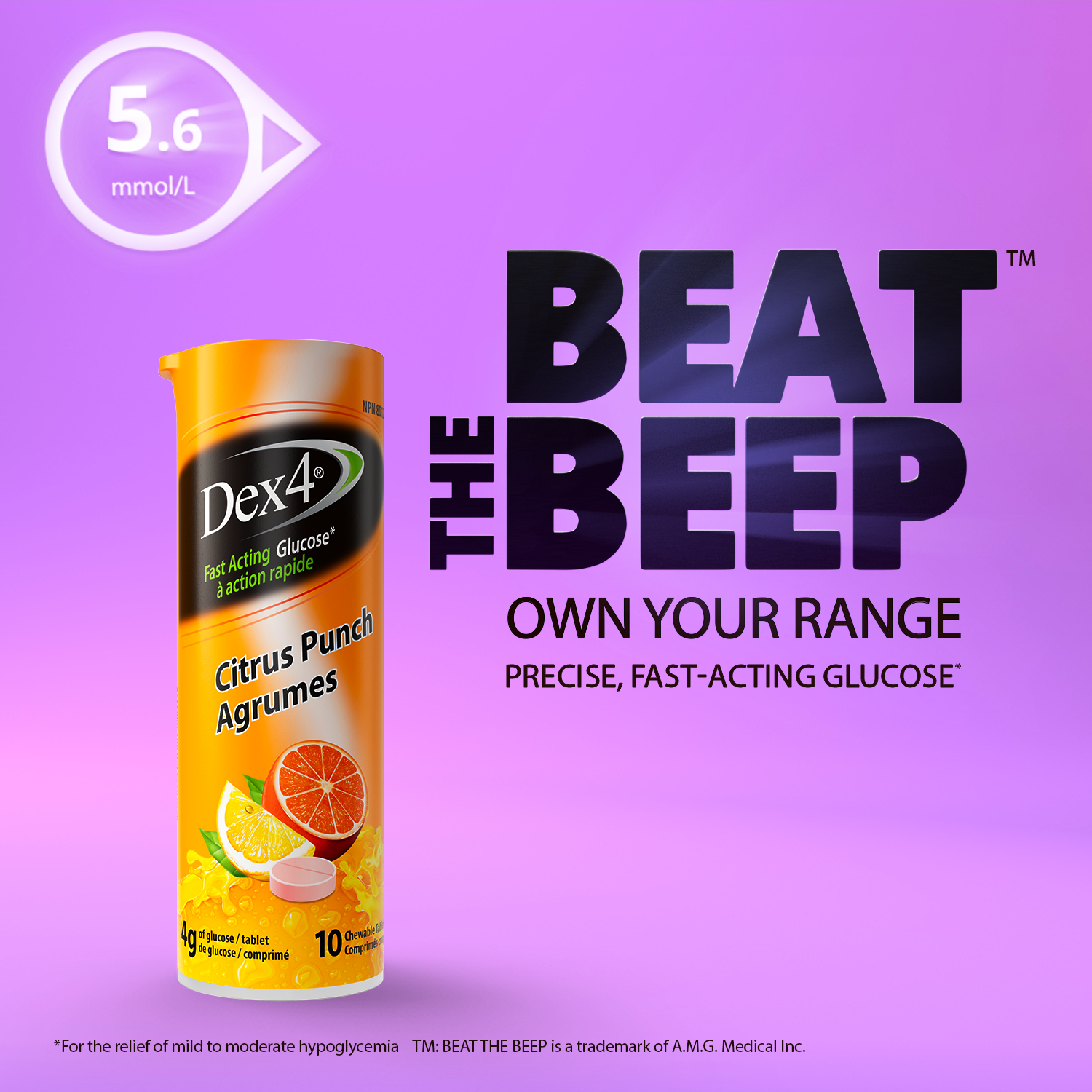 Comprimés de glucose - Tube de 10 comprimés