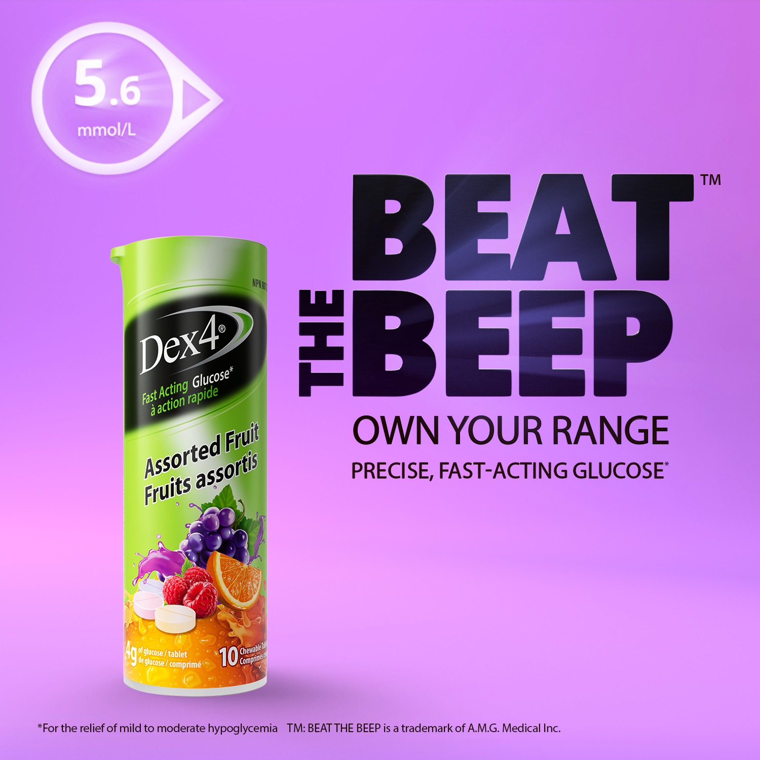 Comprimés de glucose - Tube de 10 comprimés