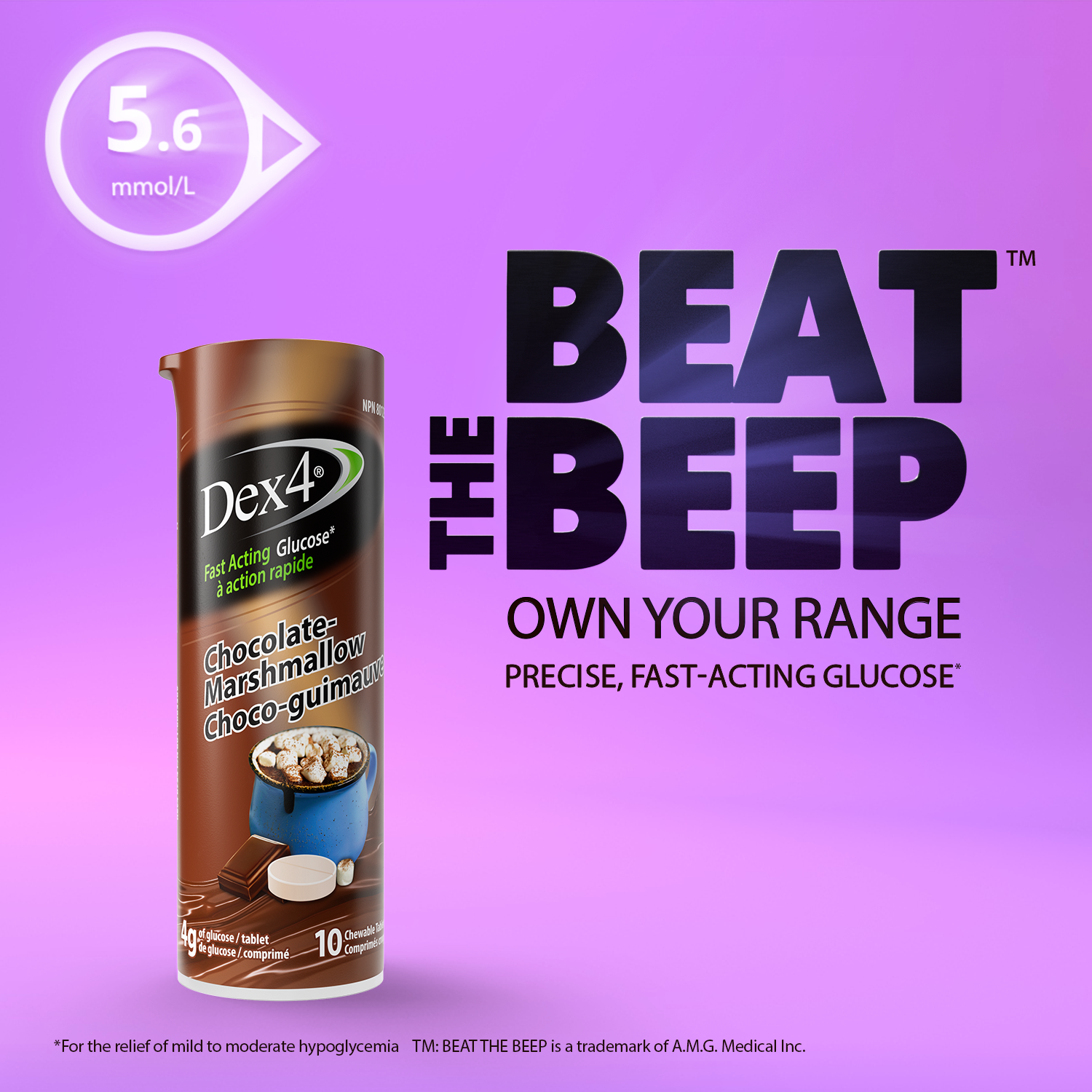 Comprimés de glucose - Tube de 10 comprimés