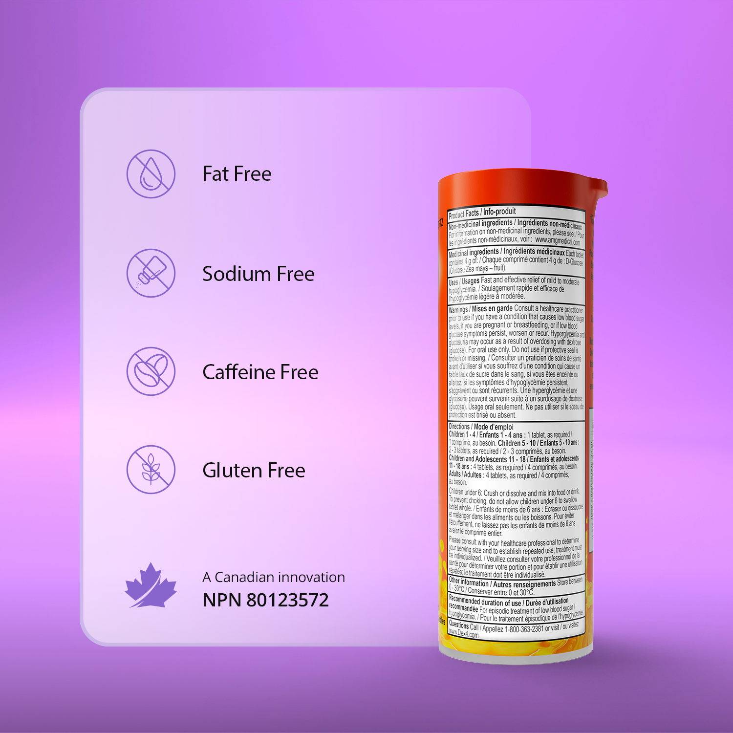 Comprimés de glucose - Tube de 10 comprimés