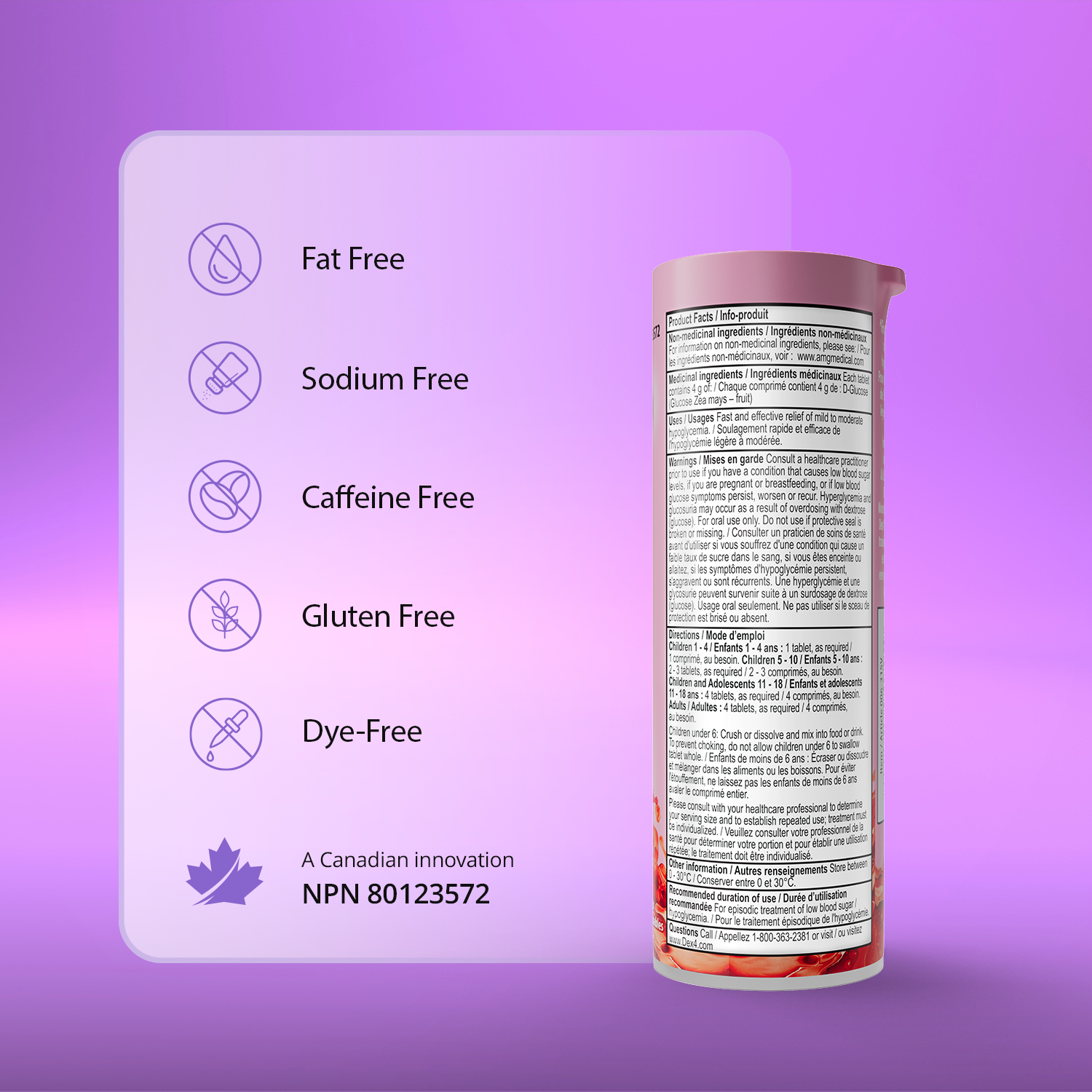 Comprimés de glucose - Tube de 10 comprimés