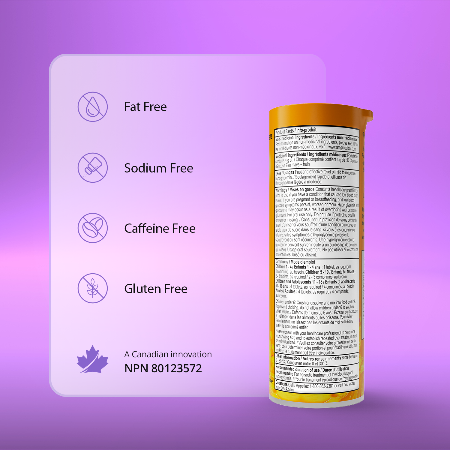 Comprimés de glucose - Tube de 10 comprimés