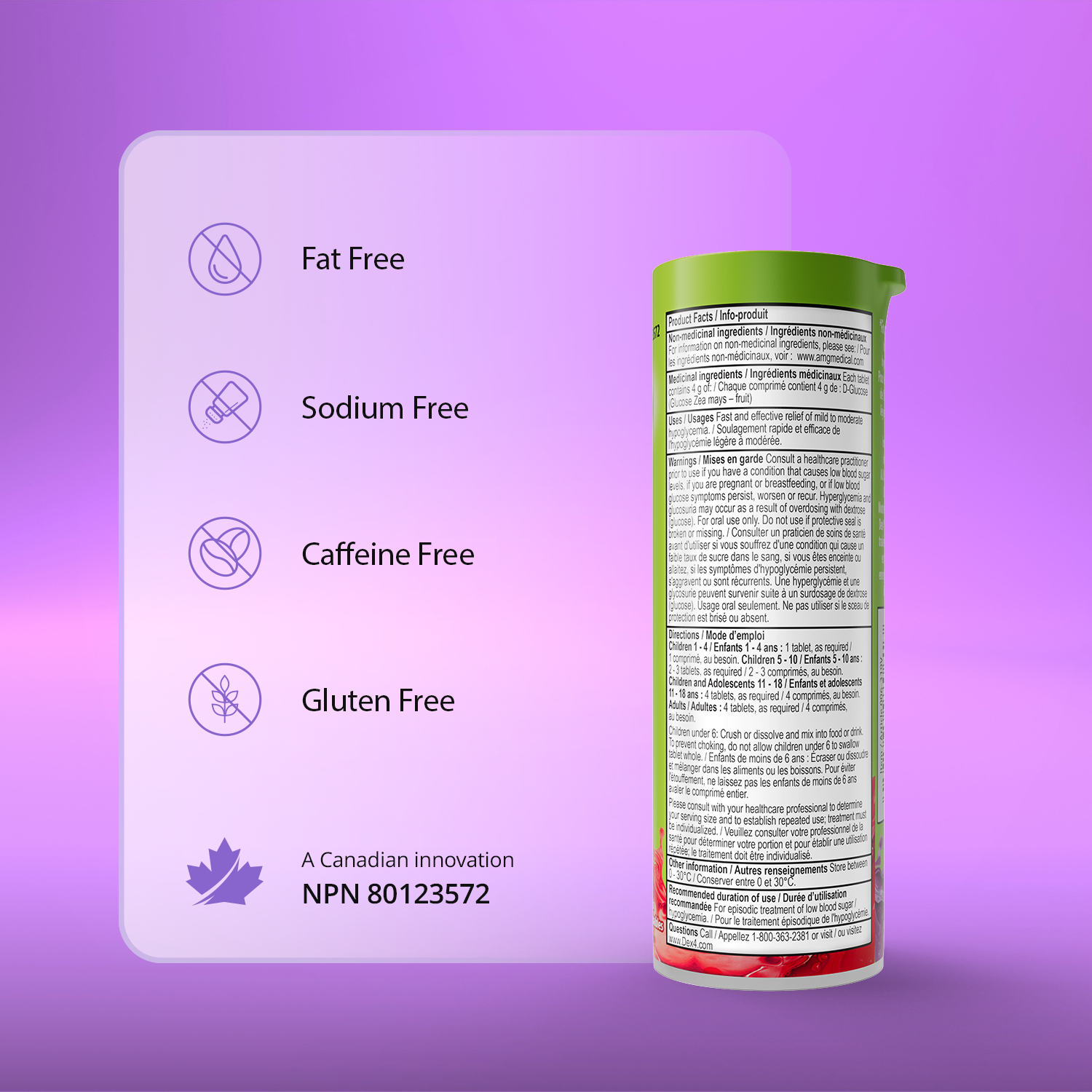 Comprimés de glucose - Tube de 10 comprimés