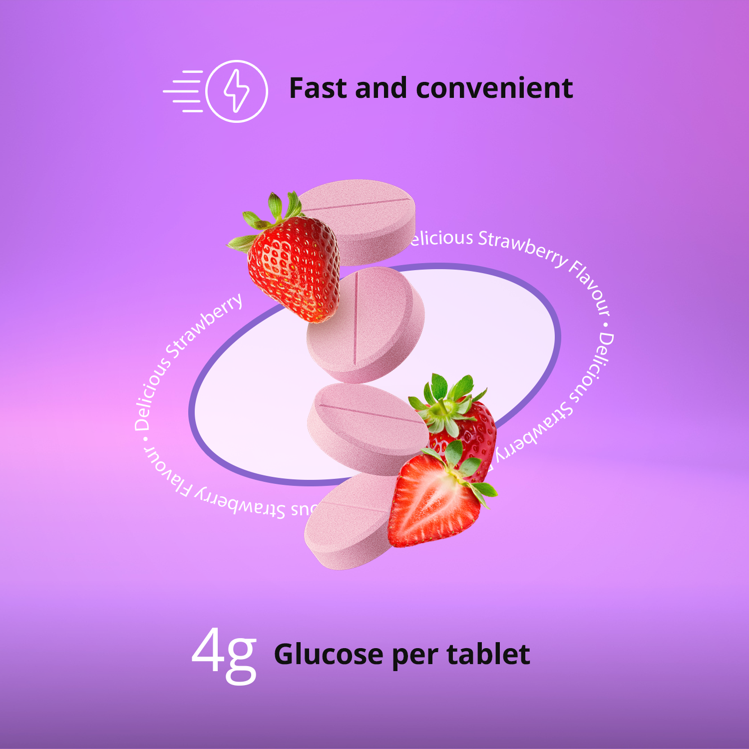 Comprimés de glucose - Bouteille de 50 comprimés