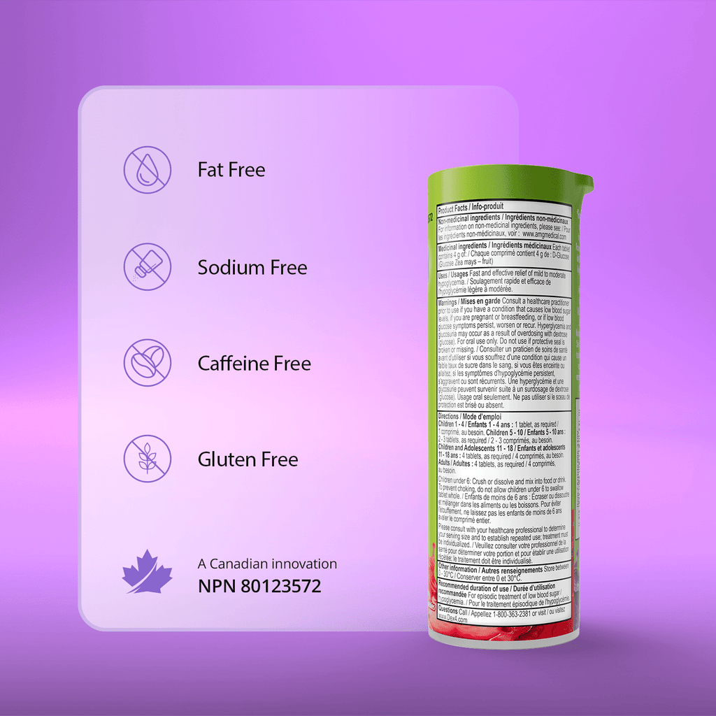 Glucose Tablets - 10 Count Tube - Dex4