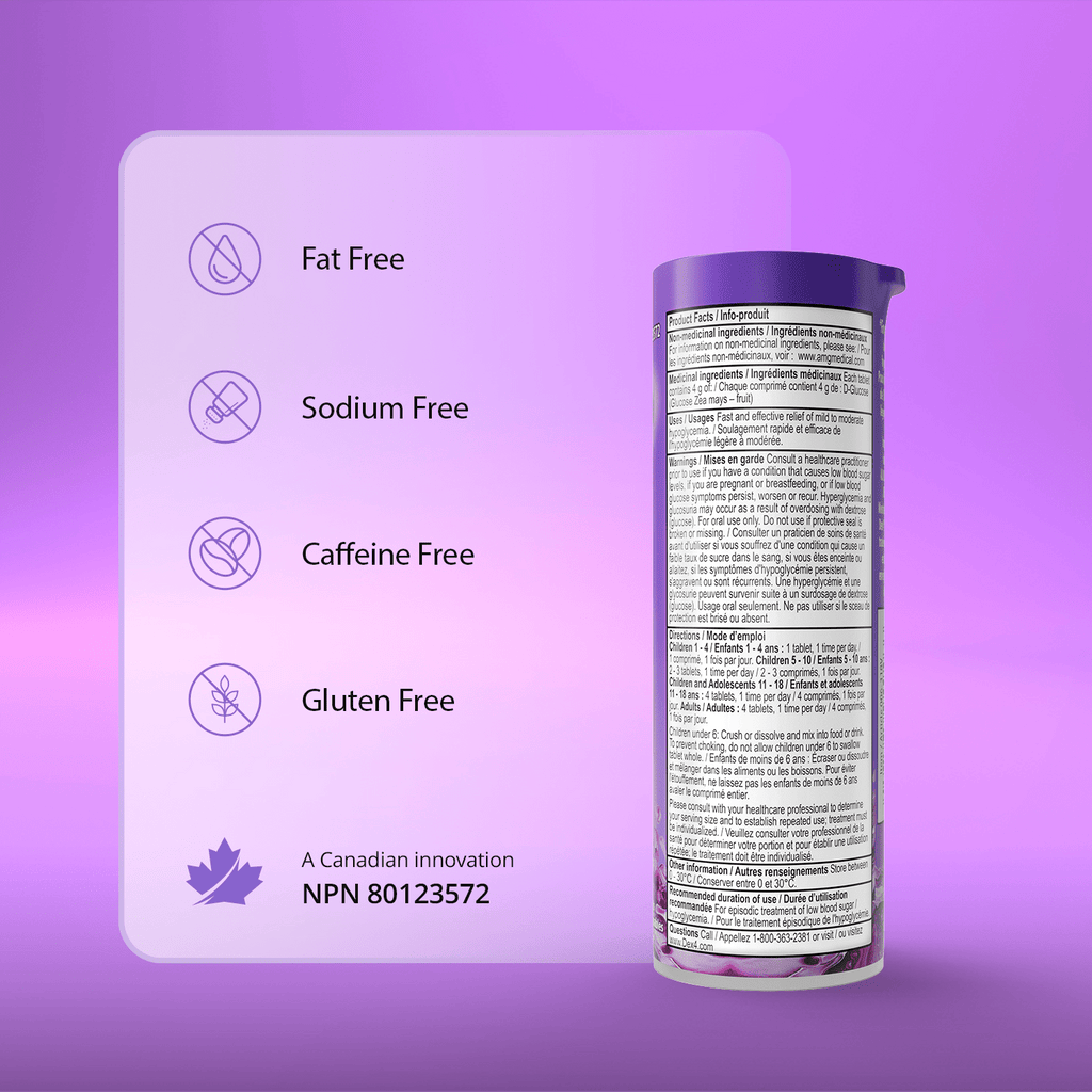 Glucose Tablets - 10 Count Tube - Dex4