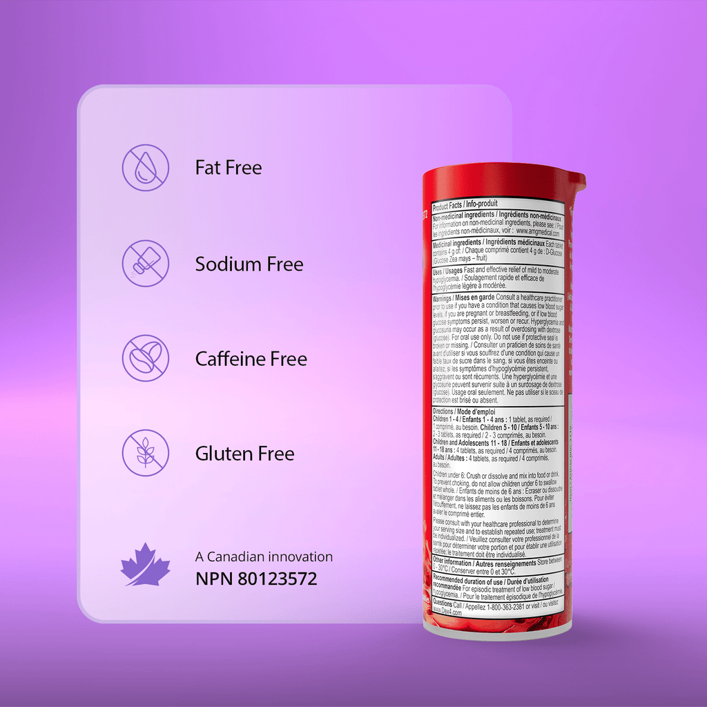 Glucose Tablets - 10 Count Tube - Dex4