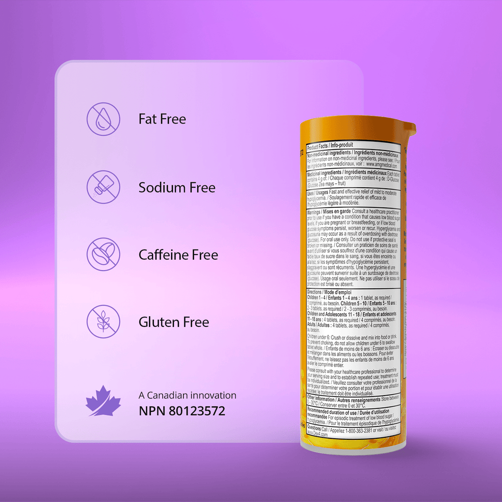 Glucose Tablets - 10 Count Tube - Dex4