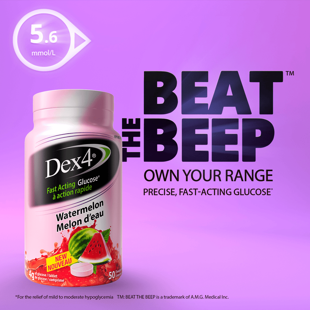 Glucose Tablets - 50 Count Bottle - Dex4