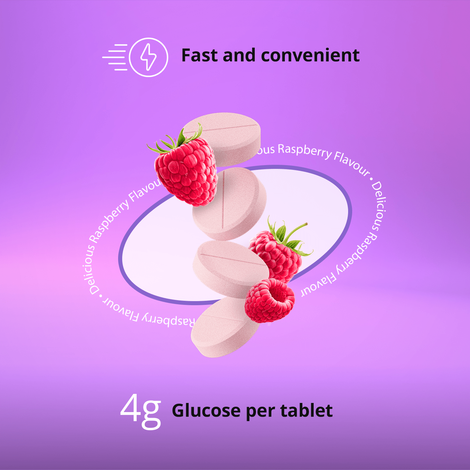 Glucose Tablets - 50 Count Bottle - Dex4